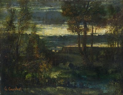 Abendlandschaft von Gustave Courbet